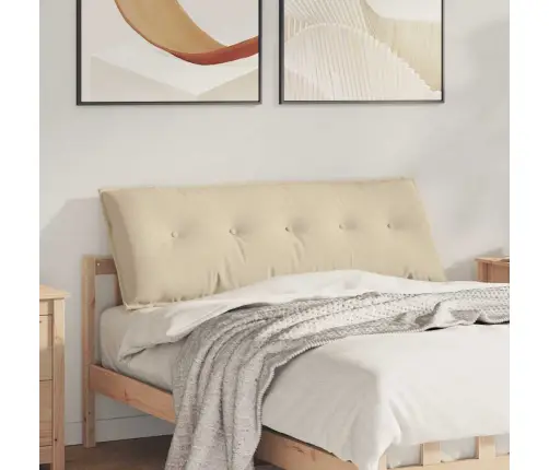 Atpakaļ Spilvens Krēmkrāsa 140 X 50 Cm Mikrofibra Vidaxl