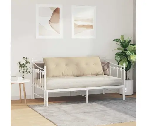 Atpakaļ Spilvens Krēmkrāsa 140 X 50 Cm Mikrofibra Vidaxl