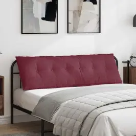 Atpakaļ Spilvens Vīna Sarkans 160 X 19 X 50 Cm Audums Vidaxl