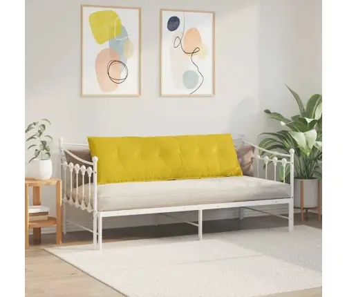 Atpakaļ Spilvens Dzeltena 160 X 50 Cm Korduroja Audums Vidaxl