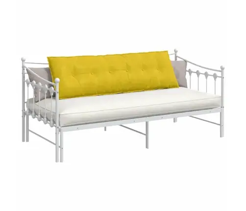 Atpakaļ Spilvens Dzeltena 160 X 50 Cm Korduroja Audums Vidaxl