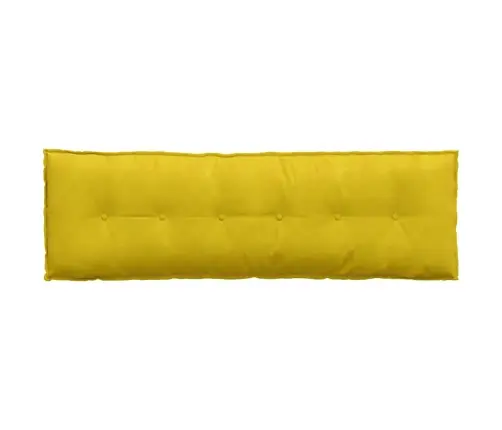 Atpakaļ Spilvens Dzeltena 160 X 50 Cm Korduroja Audums Vidaxl