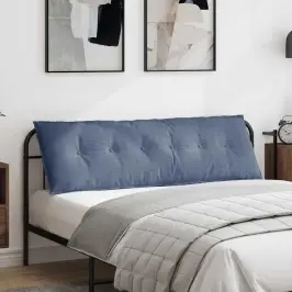 Atpakaļ Spilvens Zila 160 X 50 Cm Korduroja Audums Vidaxl