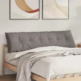 Atpakaļ Spilvens Pelēkbrūna 180 X 19 X 50 Cm Audums Vidaxl