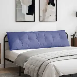 Atpakaļ Spilvens Džinsu Zils 180 X 19 X 50 Cm Audums Vidaxl