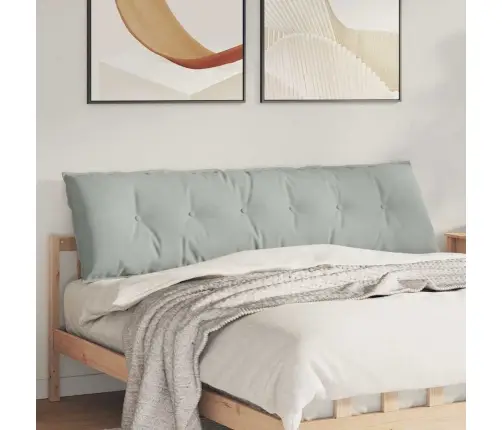 Atpakaļ Spilvens Gaiši Pelēks 180 X 50 Cm Korduroja Audums Vidaxl