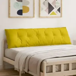 Atpakaļ Spilvens Dzeltena 180 X 50 Cm Korduroja Audums Vidaxl