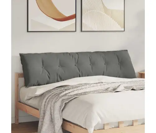 Atpakaļ Spilvens Tumši Pelēks 180 X 50 Cm Mikrofibra Vidaxl