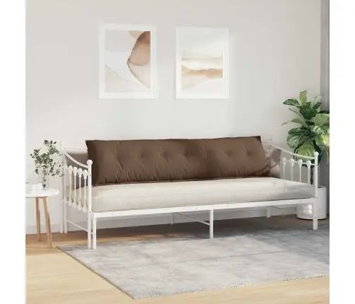 Atpakaļ Spilvens Brūna 200 X 19 X 50 Cm Audums Vidaxl