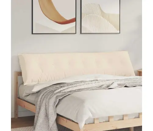 Atpakaļ Spilvens Bēša 200 X 50 Cm Mikrofibra Vidaxl