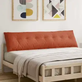 Atpakaļ Spilvens Sarkans Oranžs 200 X 50 Cm Korduroja Audums Vidaxl