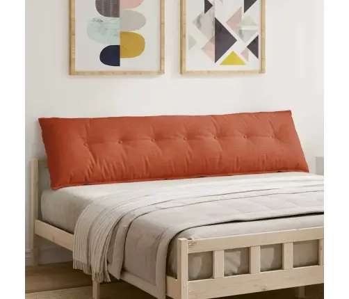 Atpakaļ Spilvens Sarkans Oranžs 200 X 50 Cm Korduroja Audums Vidaxl