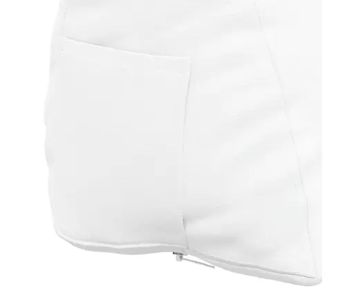 Atpakaļ Spilvens Balts 45 X 20 X 35 Cm Audums Vidaxl