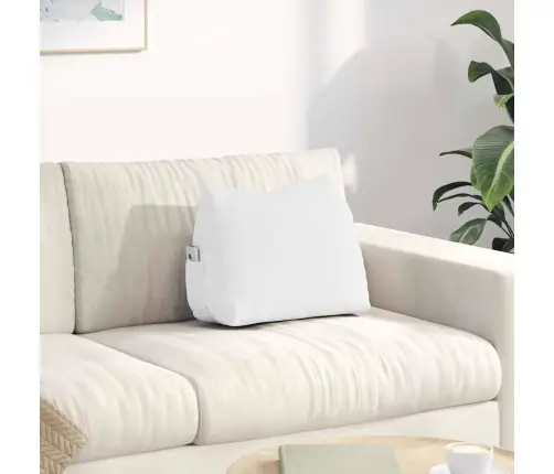 Atpakaļ Spilvens Balts 45 X 20 X 35 Cm Audums Vidaxl