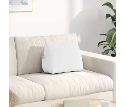 Atpakaļ Spilvens Balts 45 X 20 X 35 Cm Audums Vidaxl