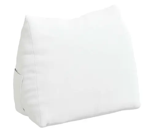 Atpakaļ Spilvens Balts 45 X 20 X 35 Cm Audums Vidaxl