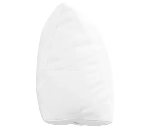 Atpakaļ Spilvens Balts 45 X 20 X 35 Cm Audums Vidaxl