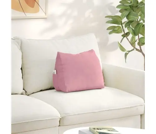 Atpakaļ Spilvens Rozā 45 X 20 X 35 Cm Korduroja Audums Vidaxl