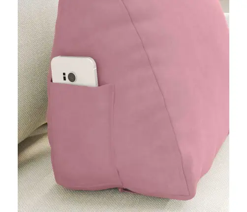 Atpakaļ Spilvens Rozā 45 X 20 X 35 Cm Korduroja Audums Vidaxl