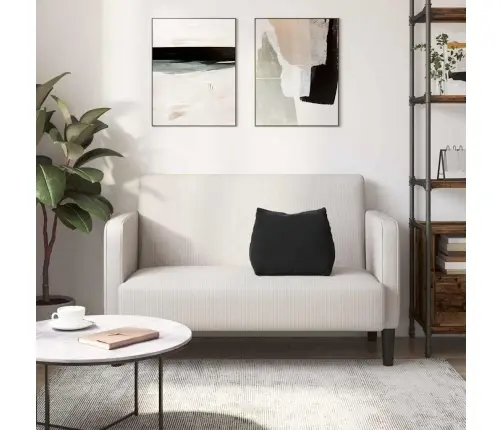 Atpakaļ Spilvens Melna 45 X 20 X 35 Cm Korduroja Audums Vidaxl