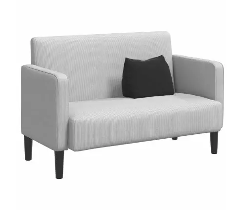 Atpakaļ Spilvens Melna 45 X 20 X 35 Cm Korduroja Audums Vidaxl