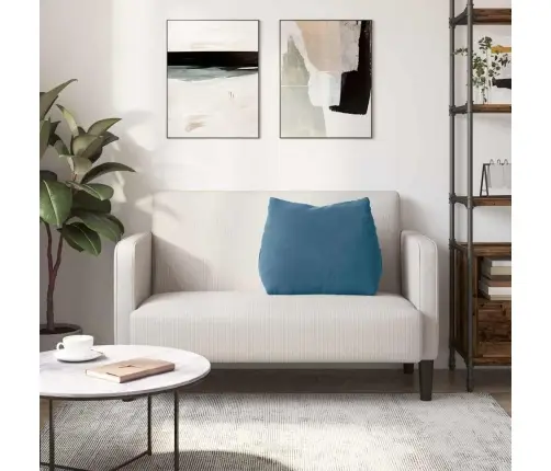 Atpakaļ Spilvens Zila 60 X 20 X 50 Cm Korduroja Audums Vidaxl