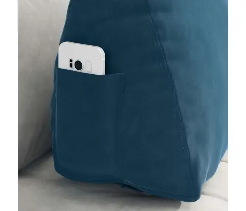 Atpakaļ Spilvens Zila 60 X 20 X 50 Cm Korduroja Audums Vidaxl