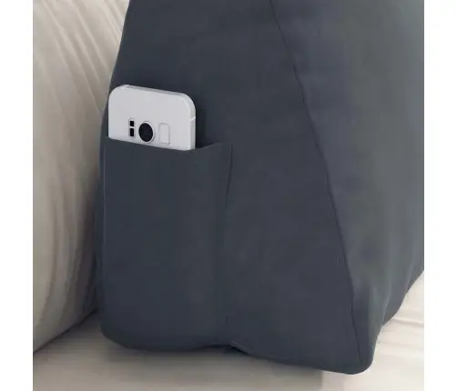 Atpakaļ Spilvens Tumši Pelēks 60 X 20 X 50 Cm Korduroja Audums Vidaxl