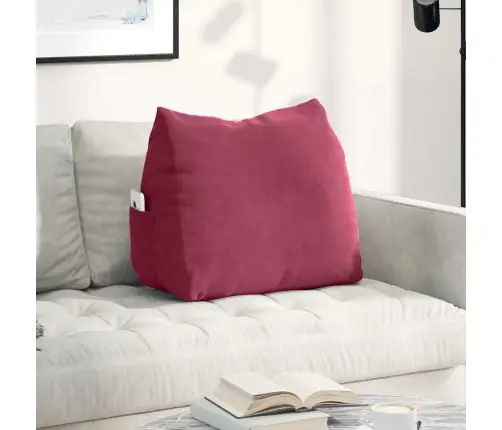 Atpakaļ Spilvens Vīna Sarkans 60 X 20 X 50 Cm Korduroja Audums Vidaxl