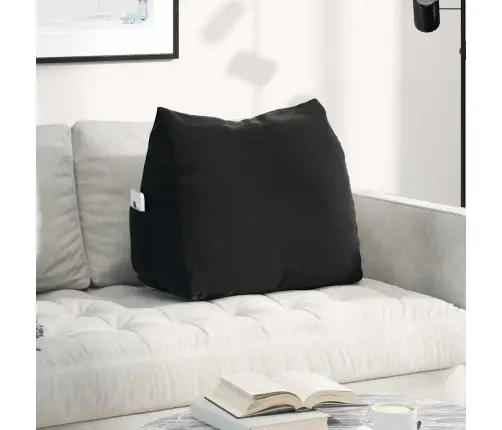 Atpakaļ Spilvens Melna 60 X 20 X 50 Cm Korduroja Audums Vidaxl