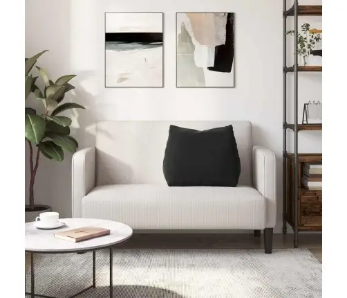 Atpakaļ Spilvens Melna 60 X 20 X 50 Cm Korduroja Audums Vidaxl