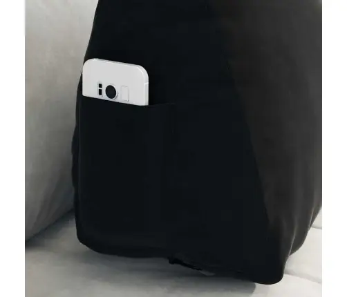 Atpakaļ Spilvens Melna 60 X 20 X 50 Cm Korduroja Audums Vidaxl