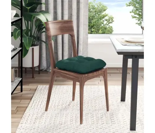 Sēdvietas Spilventiņi 4 Pcs Tumši Zaļš 40 X 40 X 12 Cm Audums Vidaxl