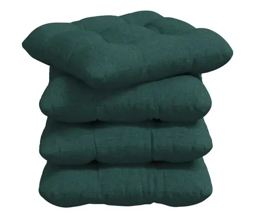 Sēdvietas Spilventiņi 4 Pcs Tumši Zaļš 40 X 40 X 12 Cm Audums Vidaxl