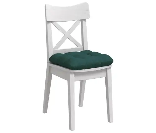 Sēdvietas Spilventiņi 4 Pcs Tumši Zaļš 40 X 40 X 12 Cm Audums Vidaxl