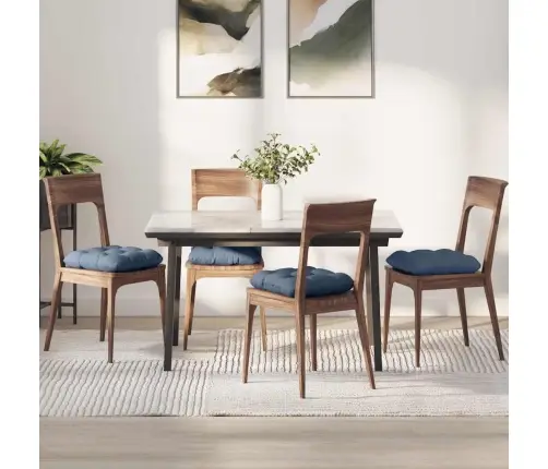 Sēdvietas Spilventiņi 4 Pcs Zila 40 X 40 Cm Korduroja Audums Vidaxl