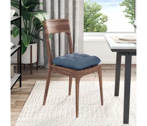 Sėdynių Pagalvėlės 4 Pcs Mėlyna 45 X 45 Cm Kordūrinis Audinys