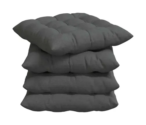 Sēdvietas Spilventiņi 2 Pcs Tumši Pelēks 40 X 40 X 6 Cm Audums Vidaxl