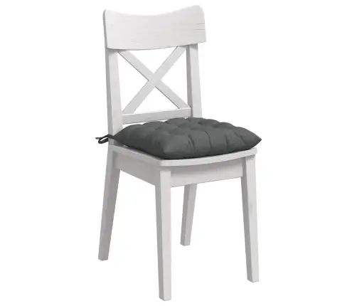 Sēdvietas Spilventiņi 2 Pcs Tumši Pelēks 40 X 40 X 6 Cm Audums Vidaxl