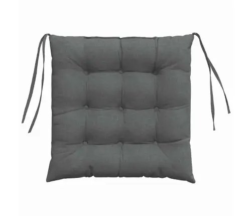 Sēdvietas Spilventiņi 2 Pcs Tumši Pelēks 40 X 40 X 6 Cm Audums Vidaxl