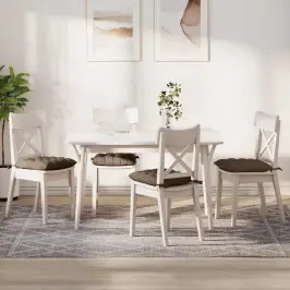 Sēdvietas Spilventiņi 4 Pcs Brūna 40 X 40 X 6 Cm Audums Vidaxl Sēdvietas Spilventiņi 4 Pcs Brūna 40 X 40 X 6 Cm Audums Vidaxl