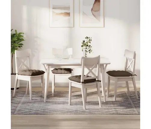Sēdvietas Spilventiņi 2 Pcs Brūna 40 X 40 X 6 Cm Audums Vidaxl