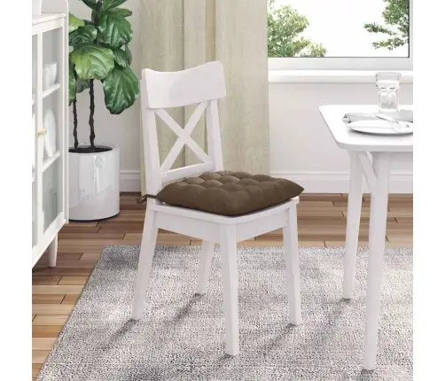 Sēdvietas Spilventiņi 2 Pcs Brūna 40 X 40 X 6 Cm Audums Vidaxl