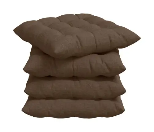 Sēdvietas Spilventiņi 2 Pcs Brūna 40 X 40 X 6 Cm Audums Vidaxl