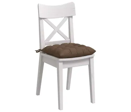 Sēdvietas Spilventiņi 2 Pcs Brūna 40 X 40 X 6 Cm Audums Vidaxl