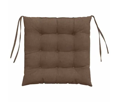Sēdvietas Spilventiņi 2 Pcs Brūna 40 X 40 X 6 Cm Audums Vidaxl