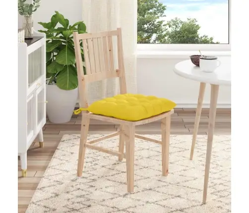 Sēdvietas Spilventiņi 2 Pcs Gaiši Dzeltena 40 X 40 X 6 Cm Vidaxl