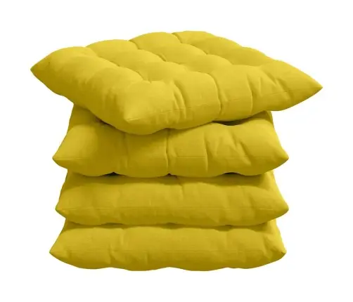Sēdvietas Spilventiņi 2 Pcs Gaiši Dzeltena 40 X 40 X 6 Cm Vidaxl