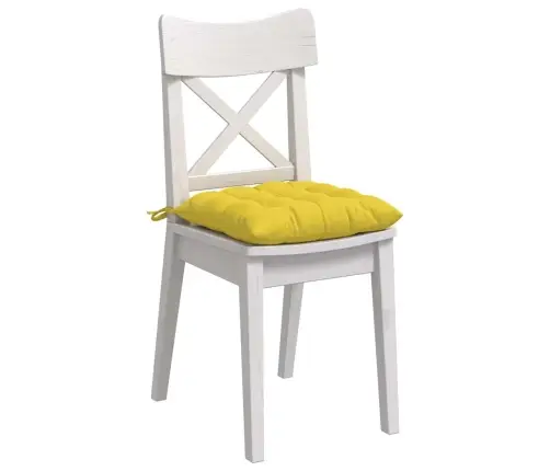 Sēdvietas Spilventiņi 2 Pcs Gaiši Dzeltena 40 X 40 X 6 Cm Vidaxl