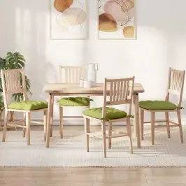 Sēdvietas Spilventiņi 4 Pcs Gaiši Zaļa 40 X 40 X 6 Cm Audums Vidaxl